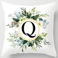 thumbnail image 4 of Alphabet Throw Pillow Covers Floral Letter Decorative Pillow Cases for Sofa,Couch,Bedroom Car Personalized Last Name Initial Cushion Covers Year-Round Farmhouse Boho Home Decor(17.72*17.72Inch), 4 of 4