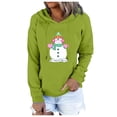 thumbnail image 2 of Puntoco Mujeres Otoño Invierno Suelto Festvial Impresión Crop Workout Manga larga Sudadera con capucha tops Pullover Blusa Puntoco Puntoco-6596, 2 of 6