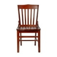 thumbnail image 3 of HERCULES Series School House Back Mahogany Wood Restaurant Chair, 3 of 9
