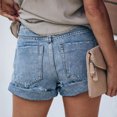 thumbnail image 4 of Pantalones cortos de mezclilla de verano casual para mujer Pantalones cortos de agujero rasgado con estilo para ir de compras Vacaciones en la playa, 4 of 6