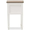 thumbnail image 6 of Bowery Hill Modern 1 Drawer Wood Nightstand in Weathered Oak White, 6 of 8
