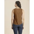 thumbnail image 3 of Moomaya Womens Solid Summer Top, Sleeveless Casual Cotton Top, 3 of 8