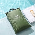 thumbnail image 2 of Homellea Green Wet Dry Travel Storage Bag, Cloth Zipper Organizer Pouch for Swimwear, Toiletries, Gym Clothes, Makeup, Shoes, Beach and Travel Packing, 2 of 7