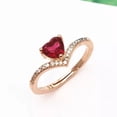 thumbnail image 2 of 2Ct Heart Cut Garnet Diamond Women Engagement Ring 14K Rose Gold Plated, 2 of 4