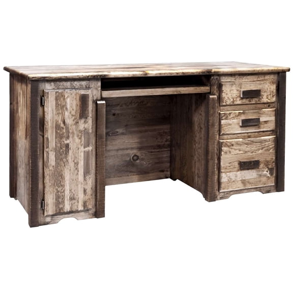 Homestead Collection Computer Desk, Stain & Clear Lacquer Finish
