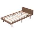 thumbnail image 5 of Furvclv Twin Size Bed Frame, Solid Wood Platform Bed Frame, With Built-in USB Port, Headboard, No Box Spring Need, Under Bed Storage Space, Slat Support Mattress Foundation, 5 of 9