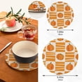 thumbnail image 3 of SKYSONIC Abstract Pumpkins Plaid Trivet Pot Holders Pads, Set of 2 Autumn Watercolor Pot Holder Heat Resistant Trivets Cotton Thread Weave Mats Kitchen Table Decor, 3 of 7
