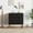 黑色, variant on 32"/47" Modern Sideboard Buffet Cabinet with Storage, Wood Accent Storage Cabinet with Herringbone Doors & Shelf, Credenza Console Table for Dining Room Living Room Entryway
