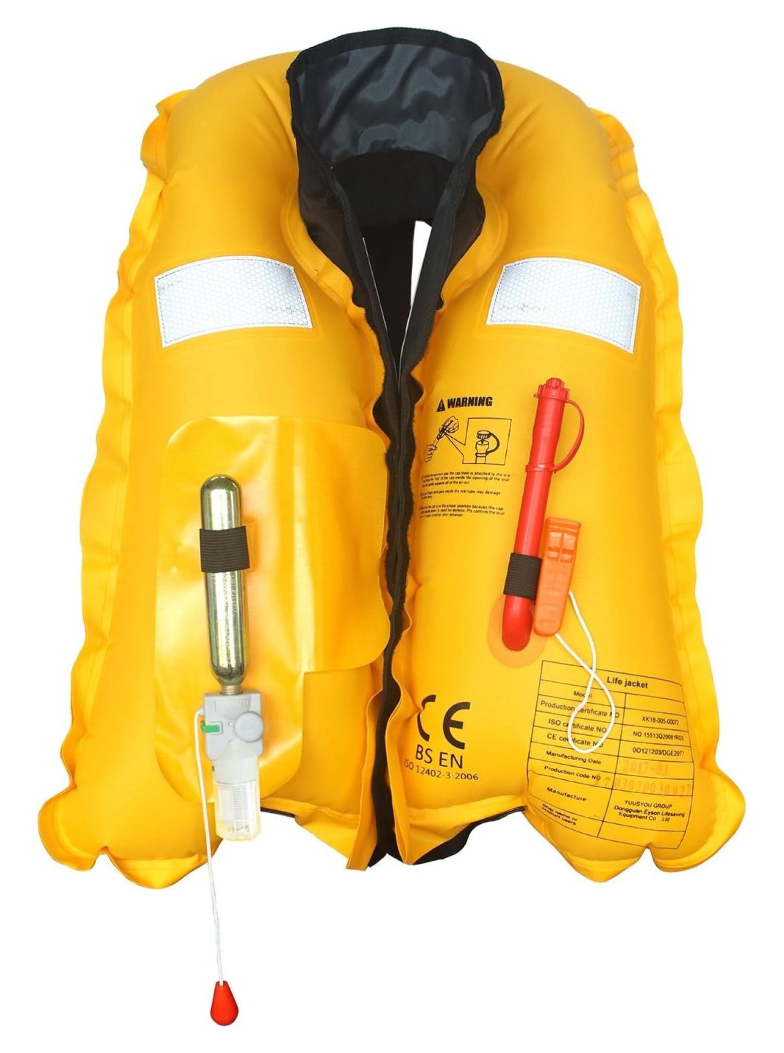 Inflatable Life Life Vest Highly Visible Automatic Red