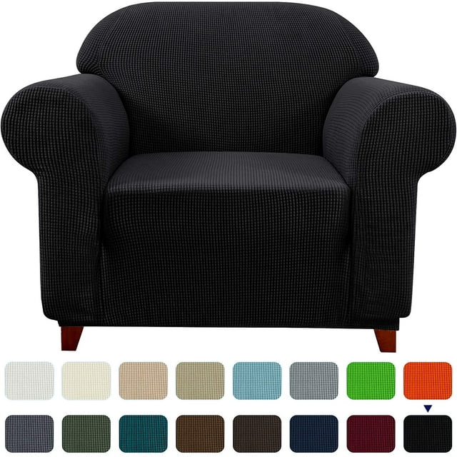 Subrtex 1-Piece Stretch Sofa Slipcover Non Slip Couch Cover, Texture Grid Pattern