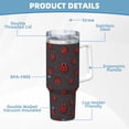thumbnail image 5 of Sikiie Red Ladybugs On Dark Background Insulated Stainless Water Bottle Lid Travel Mug Cup Insulated Tumblers Cup 40oz Ice Bully With Handle, 5 of 8
