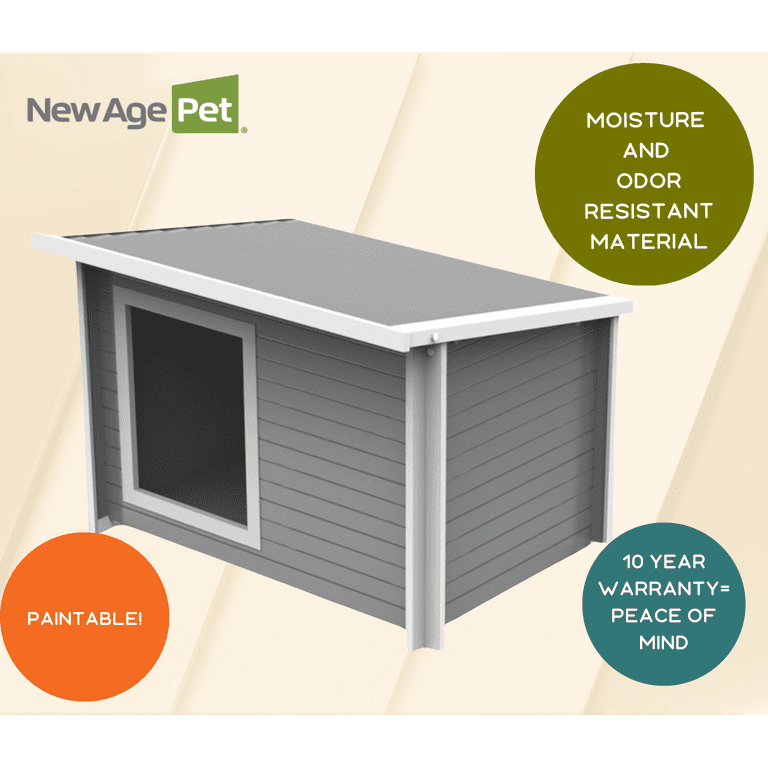 New Age Pet® ECOFLEX® X-Large Rustic Lodge Dog House in Gray