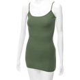 thumbnail image 3 of Women & Juniors Adjustable Spaghetti Strap Basic Camisole Long Tunic Tank Top, 3 of 5