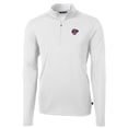 thumbnail image 2 of Men's Cutter & Buck White Jacksonville Jumbo Shrimp Virtue Eco Pique Recycled Quarter-Zip Pullover Top, 2 of 3