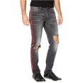 thumbnail image 1 of INC Jeans ajustados con rayas laterales rasgadas para hombre, gris, 36W x 30L, 1 of 2