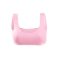 thumbnail image 1 of INSPIRE CHIC Training Cotton Wire Free Comfort Removable Pad Vest Tops Bra Pink, 1 of 6