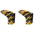 thumbnail image 1 of 2X Golf Club Blade Putter Cover Headcover with PU Leather Closure,Yes Printed Patterned Golf Accessories, 1 of 5