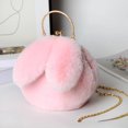 thumbnail image 1 of Bolso de conejo de peluche para mujer, estilo coreano, bonito y portátil, con clip para orejas de conejo, para otoño e invierno, 1 of 3