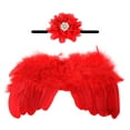 thumbnail image 4 of MIASHUI Angel Baby Wings Photography Prop Soft Photography Costume Role Play Angel Baby Costume Infant Clothing Accessories Red, 4 of 4