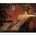 thumbnail image 2 of Biddle, Trish 23x20 Gold Ornate Wood Framed with Double Matting Museum Art Print Titled - Bordeaux Lounge, 2 of 4