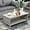 Grey, variant on WAROOM Outdoor PE Wicker Coffee Table - Patio Rattan Garden Side End Tea Table with Glass Top Furniture, Grey