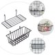 thumbnail image 1 of SWETRACE 1Jgo Estante De Rejilla Y Cesta De Hierro Negro Para Pared Montaje Sin Daño Ideal Para Hogar, 1 of 8