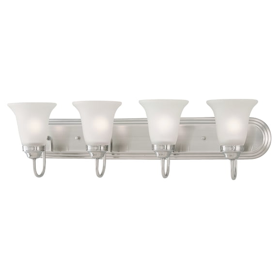 ELK Home 4-Light Satin Pewter Vanity Lights with Transitional Glass Shades