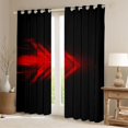 thumbnail image 2 of Homewish Abstract Waves Stripes Curtains Pack of 2 (42x84 Each),Modern Asbtarct Geometric Curtains Blackout,Black Red Bedroom Curtains For Girl Boys,Ultra Soft Home Decor, 2 of 6
