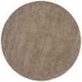 thumbnail image 3 of SAFAVIEH California Plush Solid Shag Area Rug, Taupe, 6'7" x 6'7" Round - Modern Design, Taupe, Non-Shedding & Easy Cleaning, Ultra Plush Thick Pile, Ideal for Living Room, Bedroom, 3 of 13