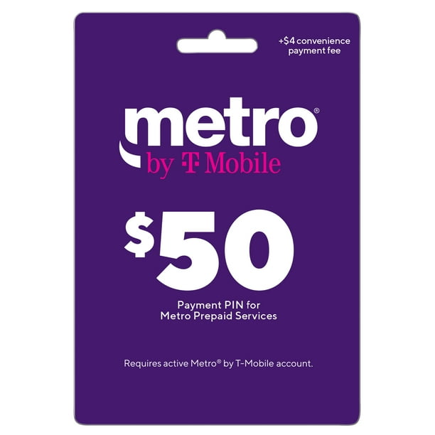 Metro by TMobile 50 Payment PIN w/ 4 Convenience Fee (Email Delivery