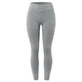 thumbnail image 6 of AWZXDE Honeycomb Texture Yoga Pants with Pockets High Waist Compression Workout Leggings for Women Sweat-Wicking Grey,XXL, 6 of 7