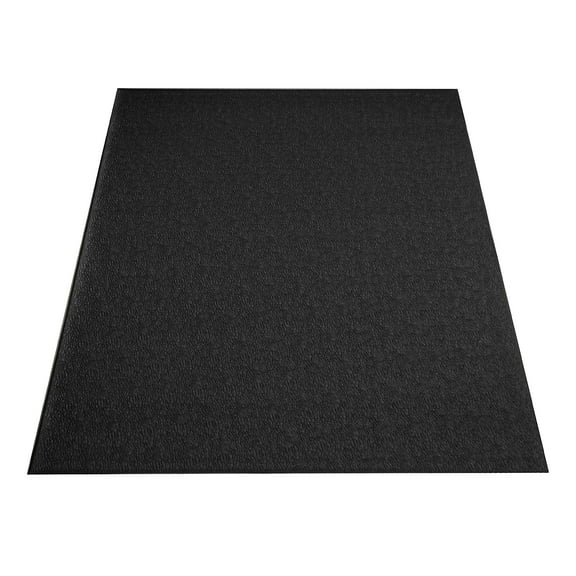SuperMats - Bike Mat - Standard Quality Dense Foam Vinyl - Fitness Equipment Mat, Black, 36" x 48"
