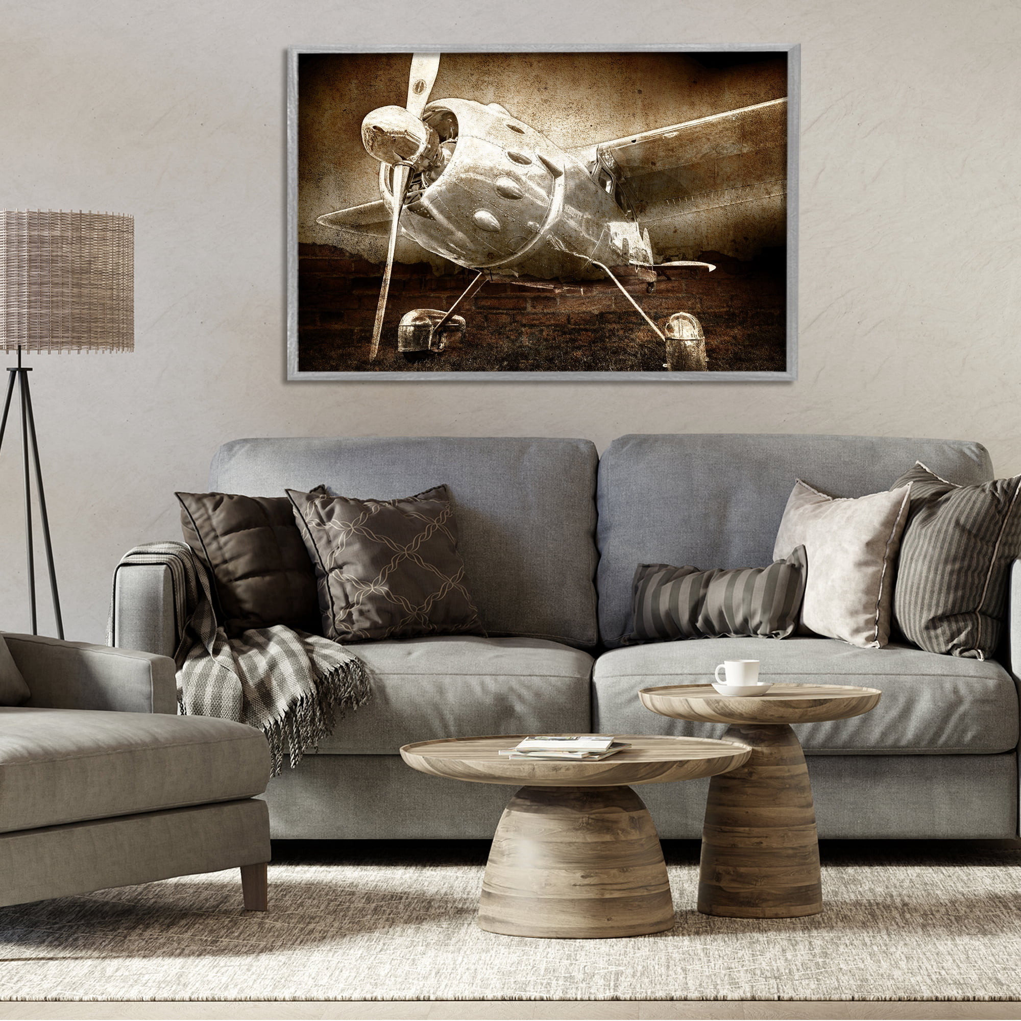 Stupell Industries Taking Flight Vintage Gray Framed Giclee Art, design by Kim Allen