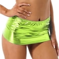 thumbnail image 3 of zdhoor Robe Crayon Moulante Mini Extensible en Cuir Verni PVC pour Femme Vert Fluorescent Taille Unique, 3 of 7