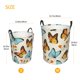 thumbnail image 3 of Fotbe Butterflies Cesto de Ropa con Asas, Cesto Impermeable de Gran Capacidad, Bolsa de Lavado para Dormitorio, Cesto de Ropa con Ruedas y Asas-Small, 3 of 6
