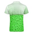 thumbnail image 5 of Polo de Travail en Polyester Vert Trèfle Col à Revers Saint Patrick's Day pour Hommes, Mode Décontractée Impression Numérique 3D Col à Revers Fermeture Éclair Manches Courtes, 5 of 5