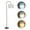 beige-black, variant on Adjustable Floor Lamp, 2 Head LED Torchiere Standing Lamp, Modern Dimmable Tall Reading Light with Bulbs for Living Room