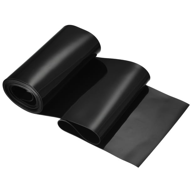 Uxcell 78"(6.5Ft) Length x 7.3"(0.6Ft) Width 1.8mm Thickness PVC Strip Door Curtain Black
