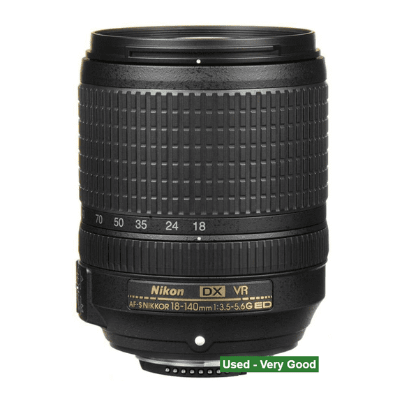 Pre-Owned Nikon Nikkor AF-S DX 18-140mm f/3.5-5.6G ED VR Telephoto and Wide Angle Zoom Lens