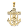 thumbnail image 3 of 14K Yellow Gold Charm Pendant 31.5 mm 18 Polished & Textured Mini Mariners Crucifix, 3 of 4