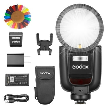 Godox V1Pro S Round Head Camera Flash forSony Flash Speedlite Speedlight,76Ws 2.4G TTL 1/8000 HSS,500 Full Power Flashes,1.3s Recycle Time,2980mAh Li-ion Battery,10 Levels LED Modeling Lamp