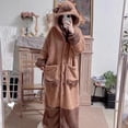 thumbnail image 3 of Jiibva Cute Warm Capybara Hooded Pajama, Pocket Sleepwear for Indoor Outdoor Travel and Animal Party, 3 of 6