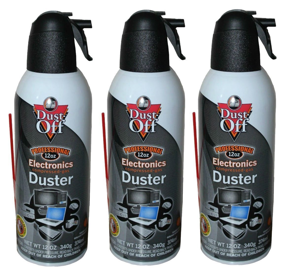 DustOff Falcon Professional Electronics Compressed Air Duster, 12 oz