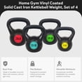 thumbnail image 4 of Open Box BalanceFrom Home Gym Vinyl Coated Solid Cast Iron Kettlebell Set, 4 of 12