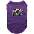 thumbnail image 2 of Christmas Screenprinted Dog Shirt, "Don't Stop Believin", 2 of 2