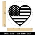 thumbnail image 2 of Heart Shaped American Flag United States of America USA Rubber Stamp for Scrapbooking Crafting Stamping - Mini 1/2 Inch, 2 of 7
