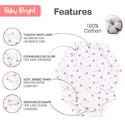 Baby Bright Newborn Essentials Must Have Clothes for Baby Girl – Newborn girl Outfits, Bodysuit from Newborn to Infant, Preemie bodysuits, Best Baby Shower Gifts, 2-Pcs Set