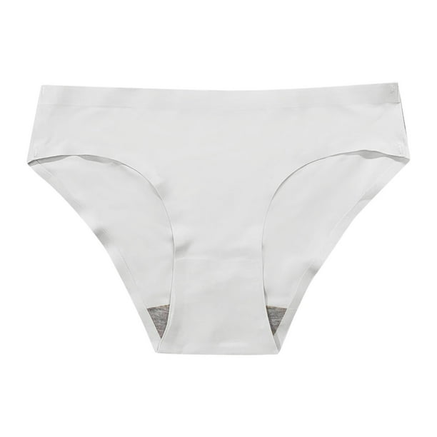 Gibobby Pantaletas de algodón para mujer Ropa interior hipster sin costuras para mujer, bragas invisibles, bragas elásticas suaves(Blanco,G)