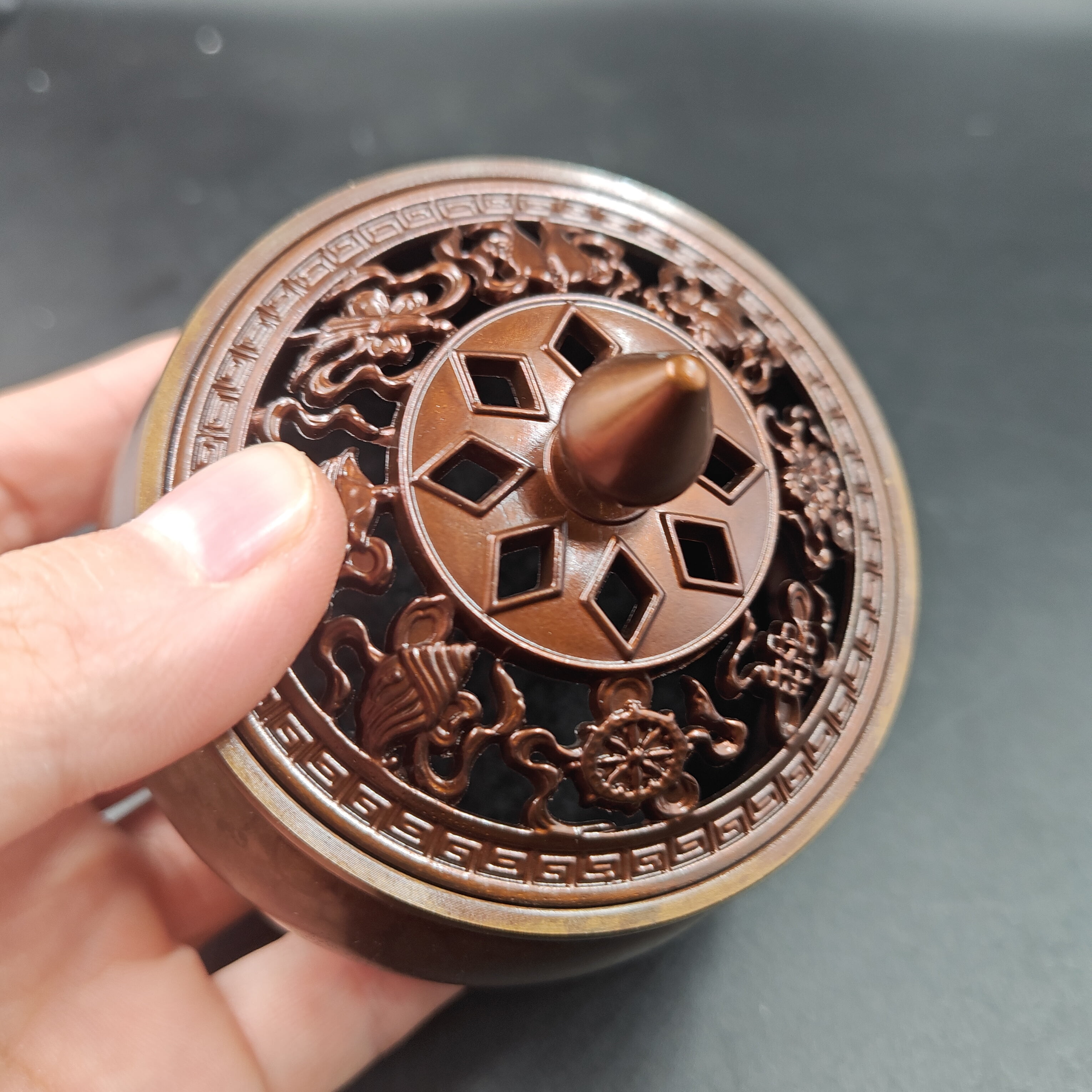 Vintage Bronze Buddha Censer Incense Burner Unique Ritual  Incense holder, Tibet culture Brass Ash catcher censer Incensory Decorative  kk84