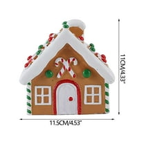 Cheapark Christmas Candy Snow House Figurine Festive Tabletop Decoration